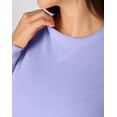 thumbnail image 4 of Hanes Just My Size EcoSmart Women's Fleece Sweatshirt, V-Notch (Plus ) Peri Blue 5X, 4 of 5