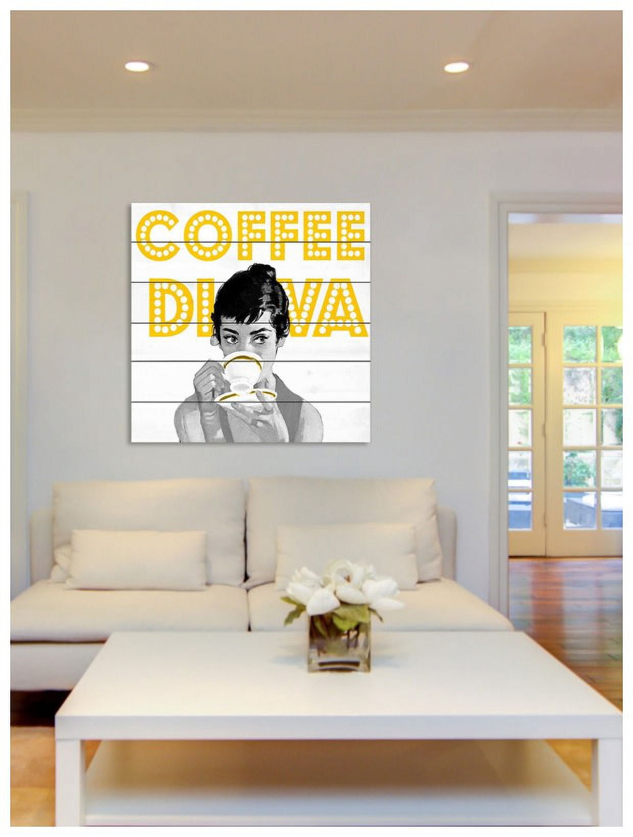 Marmont Hill "Coffee Diva" Painting Print on White Wood