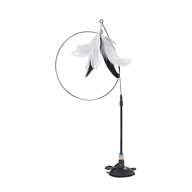 Palo para Gato de Juguete, Juguetes Interactivos para Gatos, Ventosa Extraíble, Juego Interactivo para Gatitos, Juguetes para Mascotas, Juguetes Portá Negro