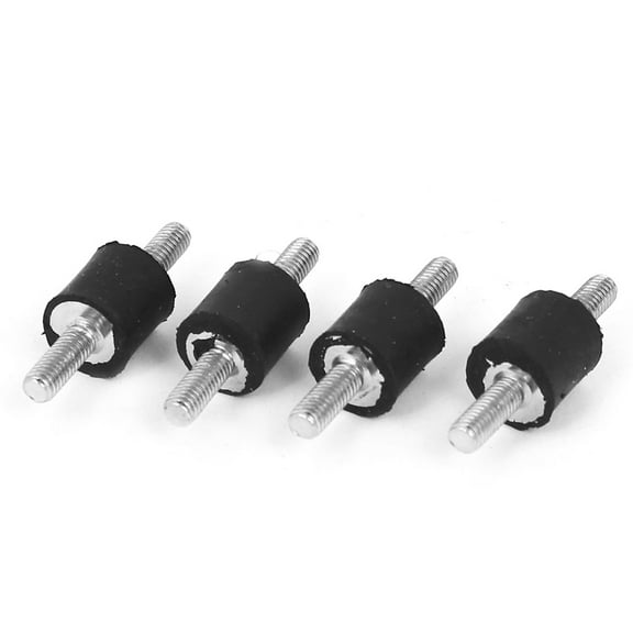 Unique Bargains M3 x 8mm Rubber Shock Absorber Vibration Isolator Mounts Standoff 4pcs