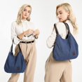 thumbnail image 4 of sac Main Femme Toile Vintage Plusieurs Poches Sacs Ports Paule, 4 of 4