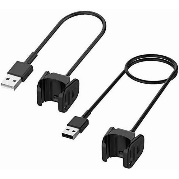 Tianle Compatible with Fitbit Charge 4 Charger, Charging Cable Cord Compatible with Fit bit Charge 4 Smart Wristband (2 Pack, 1.8ft & 3.3ft)