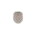 thumbnail image 1 of Cheungs 5595WT Jardinière en Céramique 2,75 x 3,25 x 2 Po avec Motif Texturé Hexagonal, Blanc, 1 of 1