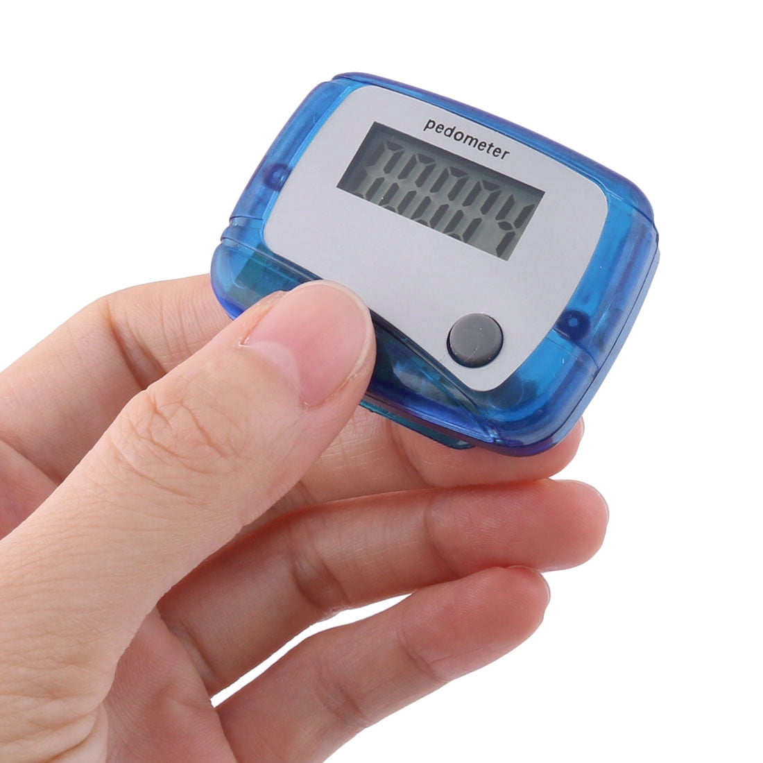 Unique Bargains Sport 5 Digits LCD Display Digital Step Counter Pedometer Blue