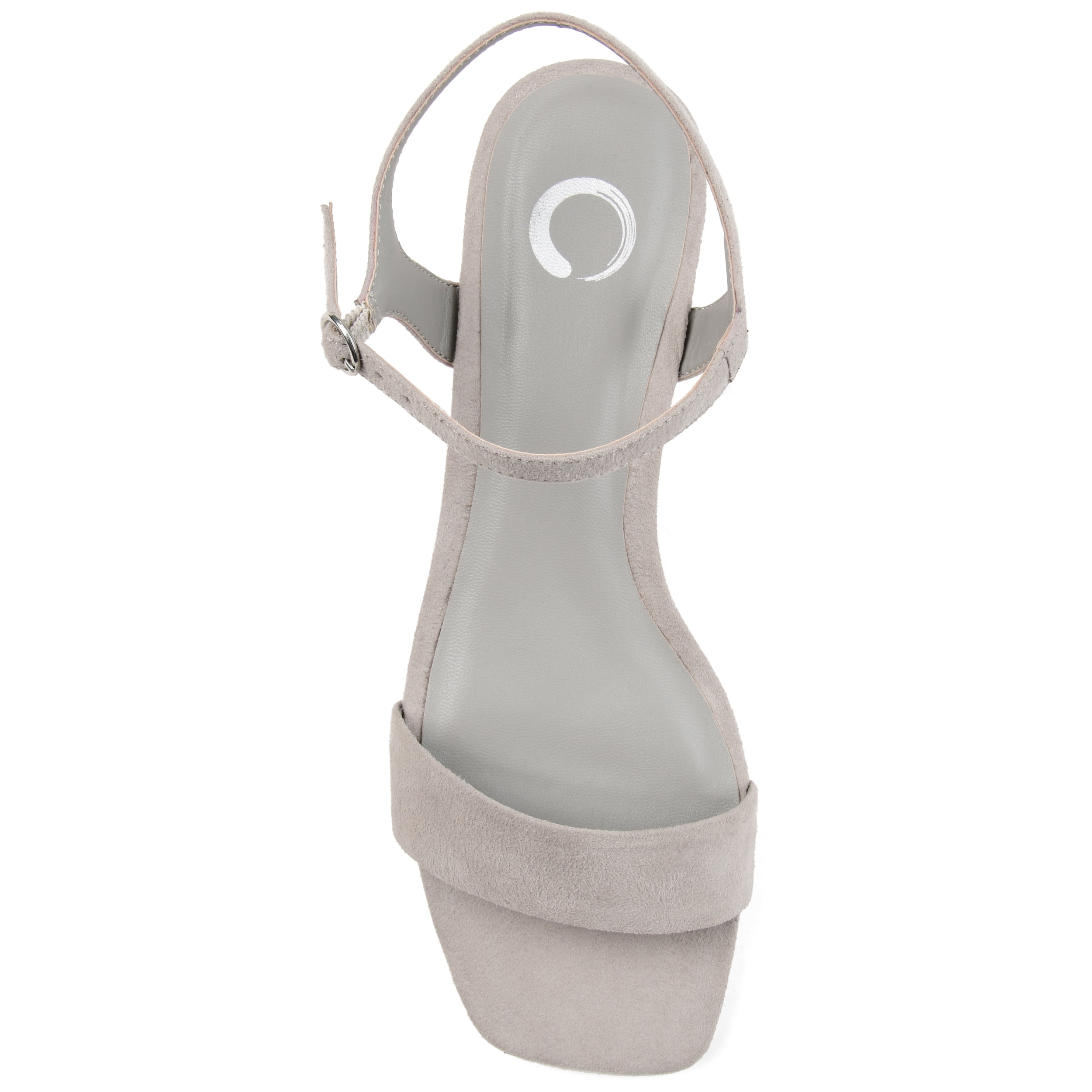 Journee Womens Beyla Open Square Toe Flat Sandals