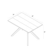 Verso Rectangular Dining Table (48in / 1220mm), Black