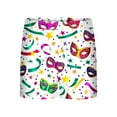 thumbnail image 6 of Jamicy Women Sleepwear Soft Carnival Print Short Sleeve Button Lounge Sets Sleepwear Casual Espresso Martini Home Wear, 6 of 8