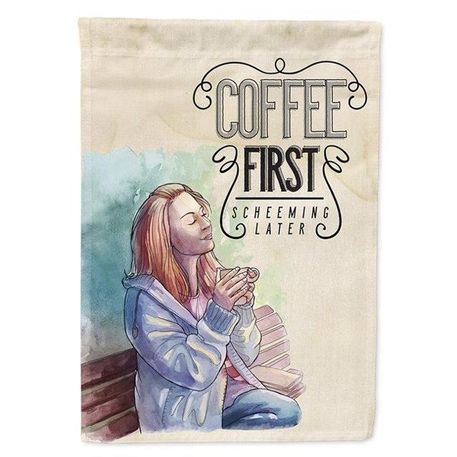 Carolines Treasures BB5403GF Coffee First Sign Garden Size Flag