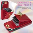 thumbnail image 7 of Crossbody Strap for Samsung Galaxy S23 Plus Wallet Case with Card Holder, Flip PU Leather for Samsung Galaxy S23 Plus Case Stand Zipper Purse Protective Phone Case for Women Girls - Red, 7 of 7