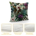 thumbnail image 4 of PRATYUS  Tropical Plants Throw Pillow Covers,Tropical Flower Leaves Home Decorative Throw Pillow Case Cushion Cover for Sofa Couch 12x12in, 4 of 5
