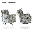 thumbnail image 2 of Tina's Home Upholstery 360° Swivel Recliner Set of 2, Nursery Chair with Nailhead Trim & Metal Base for Living Room & Nursery Comfort Jeacobean, 2 of 6
