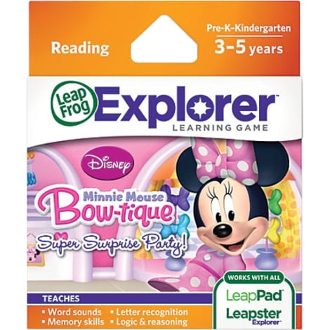 LeapFrog Disney Minnies Bow-tique Super Surprise Party Learning Game Works With for sale online 