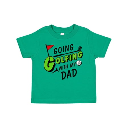 

Inktastic Going Golfing with My Dad- Kids Golf Gift Toddler Boy or Toddler Girl T-Shirt