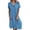 Blue, variant on OSOLU Women Comfortable New Casual Solid Color Button Mid-Length Short Sleeve Loose Shirt Casual Dress Soft Sundress Vacation 2025 Elegant Classy Dresses