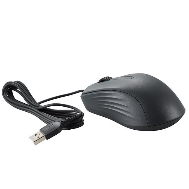 Onn 3-Button Wired USB Mouse with Scroll Wheel - Black