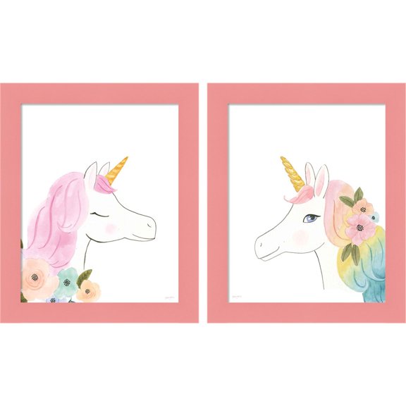 Great Art Now Lets Chase Rainbows by Jenaya Jackson, 2 Piece Framed Art Set Each 9.5"W x 11.5"H