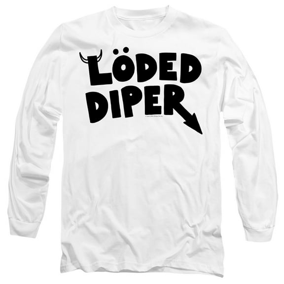 Diary of a Wimpy Kid LÖDED DIPER Logo Unisex Adult Long-Sleeve T Shirt (X-Large) White