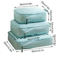 thumbnail image 4 of Qiopertar Under $5 3-Piece Travel Clothes Storage Bag Set, Portable Multifunctional Luggage Organizer, Compression Packing Cubes, Suitcase Organization System, 4 of 5