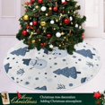thumbnail image 3 of Yayeee Christmas Tree Skirt 35 inches for Xmas Tree Holiday Party Decoration, Blue Cute Snowmen, 3 of 6
