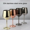 thumbnail image 3 of Clearance Wine Rack Decoration under $10,Stainless Wine Glasses 17 Oz Stemmed Red Wine Glasses Rose Gold Wine Goblets Metal Copper Drinkware For Champagne Indoor Outdoor Pool, 3 of 3