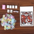 thumbnail image 3 of SuperDeal American Mahjong Set 166 Tiles Mahjong W/Padded Paisley Bag, 4 Color Pushers/Racks Home Travel Game Set, Blue, 3 of 8