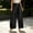 Black, variant on FEIIBMOYRIA Women's Dress Pants Smooth Drape Elegant High Waist Wrap Front Tie Wide Leg Pants Loose Elegant Daily Office Business Casual Culottes