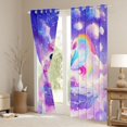 thumbnail image 3 of Homewish Colorful Unicorn Black Out Curtains,Cute Cartoon Animal Curtains Pack of 2 (42x63 Each),Dreamy Fairy Tale Bedroom Curtains For Girls,Microfiber Bedroom Decor, 3 of 6