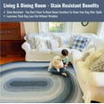 thumbnail image 4 of Homespice Juniper Indoor Outdoor Coastal Rug A Perfect Oval 5x8 Entry Rug Country Area Rugs Washable Rug for Dining Room, Living Room, Bedroom Rugs, 4 of 7