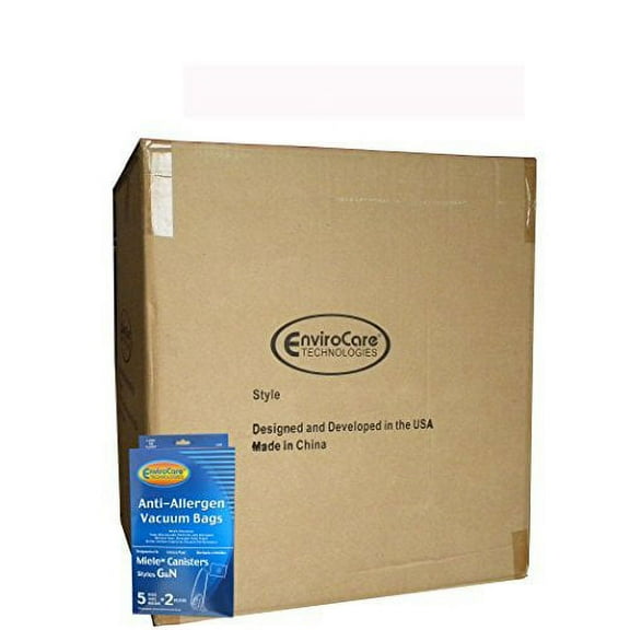 25 Pkgs Compatible with Miele Style G/N Plasatic Collar Allergen Canister Vacuum Bag