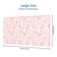 thumbnail image 2 of Naloa Flower Rabbit Gaming Mouse Pad Large Mouse Mat Long Extended Desk Pad Non-Slip Rubber Mice Pads Stitched Edges Thin Pad (16x29.5 Inch), 2 of 8