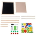 thumbnail image 5 of Fyydes Wooden Height Adjustable Kids Art Easel with Double Sided Drawing Board Chalkboard and Dry Erase White Board, 5 of 7
