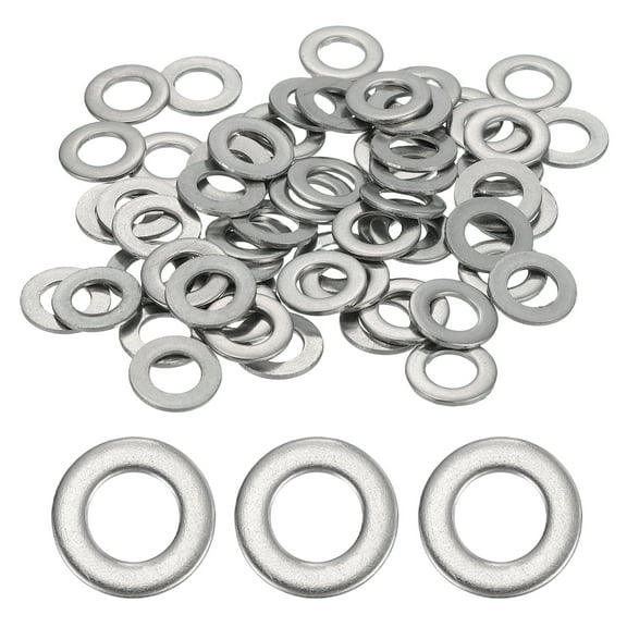 120 Pcs M6 304 Stainless Steel Flat Washers 6mm ID 12mm OD 1mm Thick, Silver