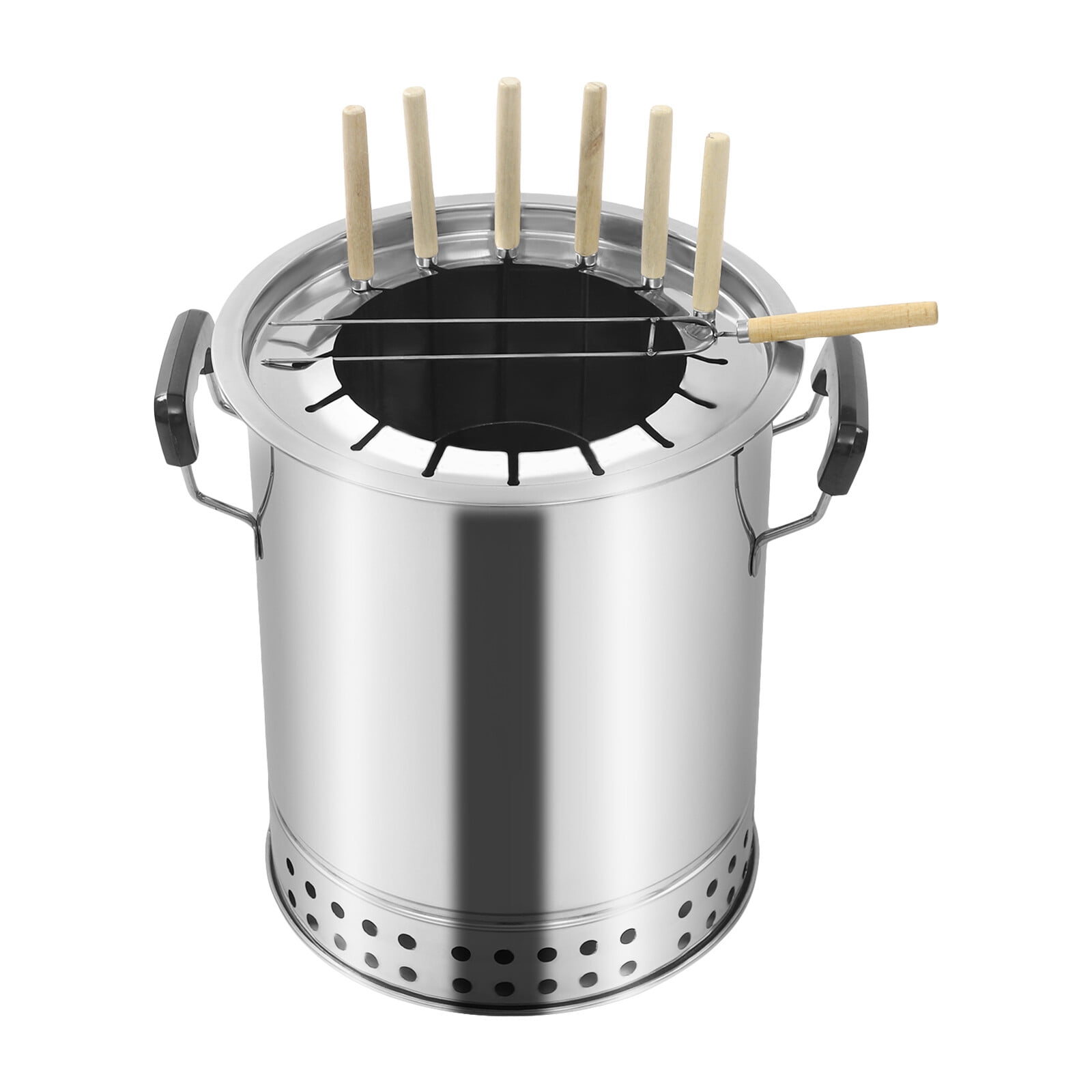 Charcoal Grill, Portable Compact BBQ Charcoal Grill, Portable Charcoal Grill for Camping, Picnics, Parties, Beaches, and More (10.2*11.8in)