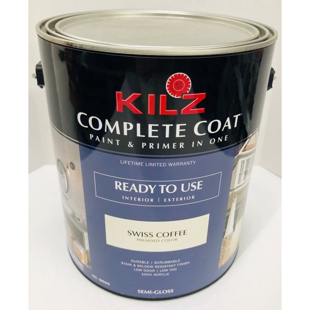 KILZ Complete SemiGloss Coat Paint & Primer In One, Swiss Coffee, 1