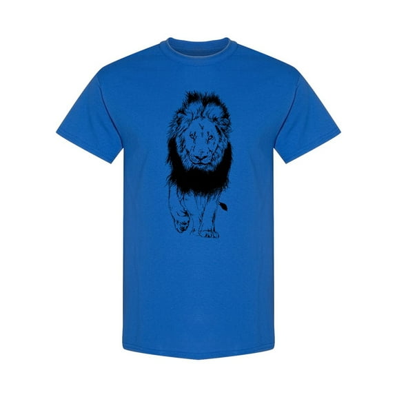 Lion Sketch Design T-Shirt Men -Image by Shutterstock, Male XX-Large