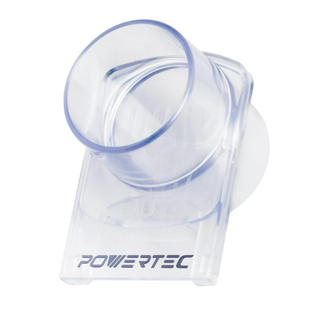 Plástico ABS Blast Gate POWERTEC de 2,5 pulgadas, resistente a obstrucciones
