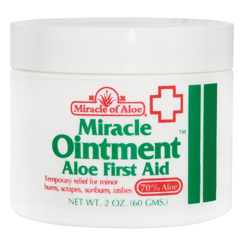 Miracle Ointment Aloe First Aid Cream 2 ounce jar with 70 UltraAloe