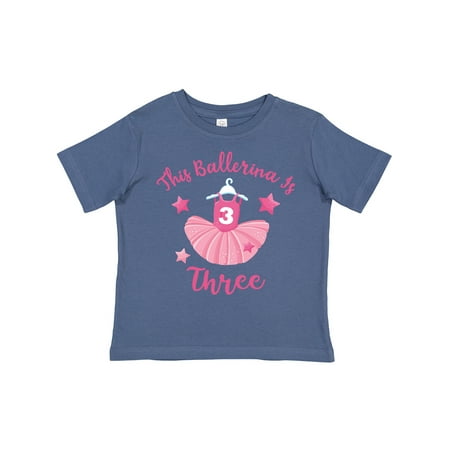 

Inktastic Ballerina 3rd Birthday Gift Toddler Toddler Girl T-Shirt