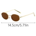 thumbnail image 2 of Fokuz Oval Suitable For Both And . 90s Small Round Golden Fashionable Narrow Metal Frames, 2 of 3