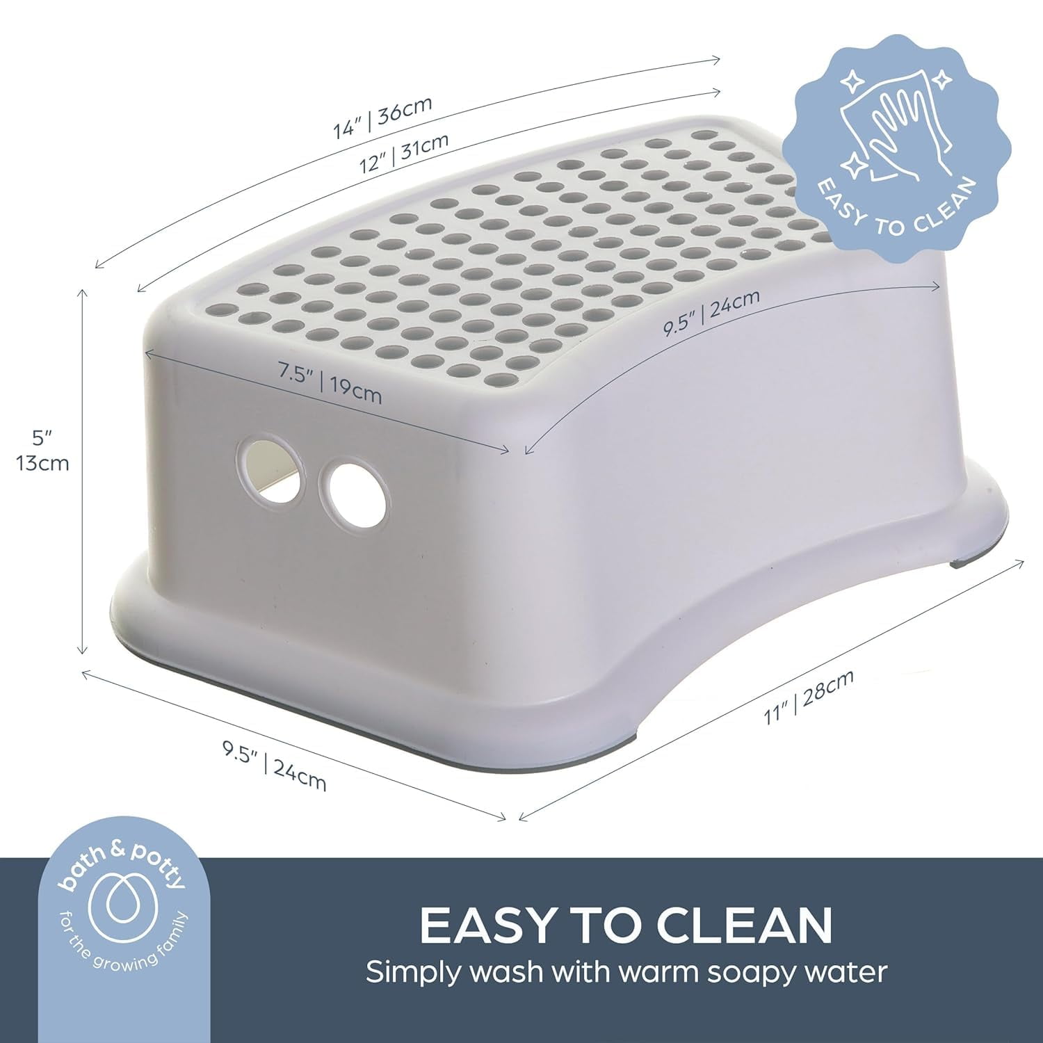 Dreambaby® Step Stool - Grey Dots