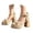 Khaki, variant on Win s Way Women's Oktoberfest Lace Bow Blue Heels Ankle Strap Wedding Party Shoes