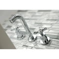 thumbnail image 4 of Kingston Brass KS8121BEX Essex Double-Handle 3-Hole Wall Mount Bathroom Faucet in Polished Chrome, 4 of 8