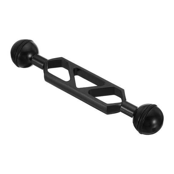 Uxcell 6" Double Ball Extension Arm, Aluminum Alloy Ball Head Arm Underwater Lighting System Connector, Black