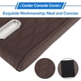 thumbnail image 6 of Unique Bargains Center Console Cushion Pad 12.59"x8.66" Center Console Cover Armrest Seat Box Cover PU Leather Coffee, 6 of 6
