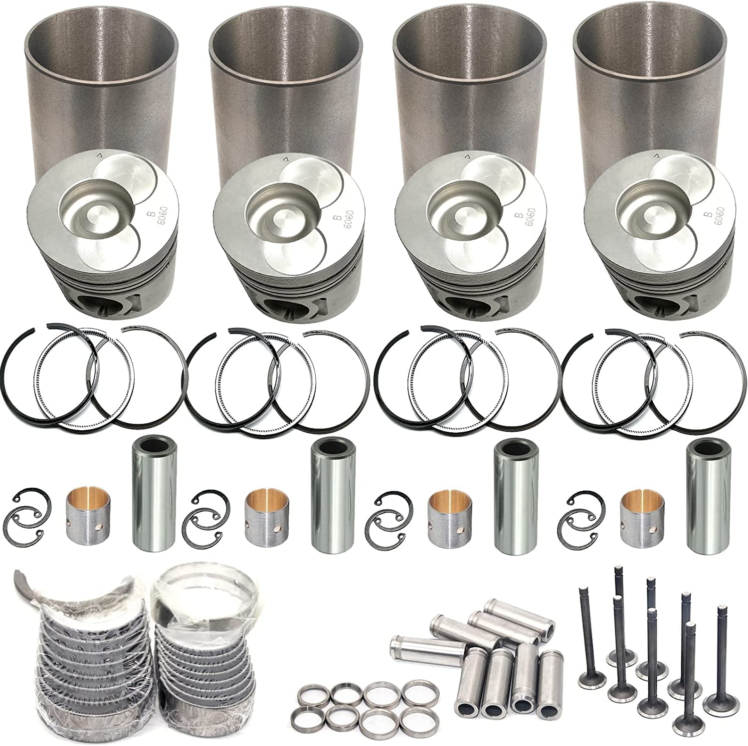 Seapple 4JB1 Overhaul Rebuild Kit for Isuzu 4JB1 Engine DH55 SK60 SK70