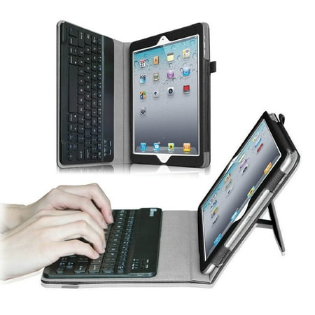 For Apple iPad 4, iPad 3 & iPad 2 Keyboard Case - Fintie Folio Case With Removable Bluetooth Keyboard, (Best Ipad Case Keyboard Bluetooth)