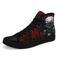 thumbnail image 5 of Coolcustomize Women's Gothic Skull Print High-Top Sneakers - Stylish Black & Red Fabric Upper, Lace-Up Casual Boots for Streetwear and Everyday Wear, Ladies' Edgy Casual Shoes, 5 of 10