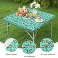 thumbnail image 4 of Turquoise Christmas Gnome Pattern Square Fitted Tablecloth with Elastic Edge,Square Table Cover,Washable Elastic Table Cover for Home Kitchen Party Decor 34"x34", 4 of 6