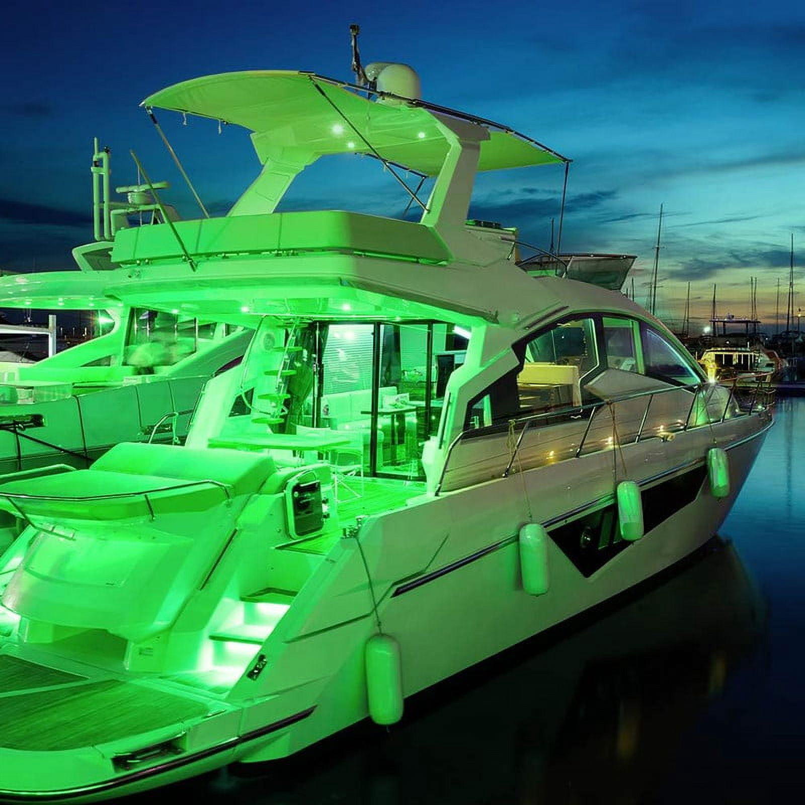 Boat LED Lights Strip Marine Pontoon Boat Light for 12V Interior Courtesy Deck Accent Decorative Lights Waterproof for Fishing Duck Bass Boat Kayak Sailboat Blue LED Lighting Strip 16.4FT/5m