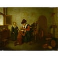 thumbnail image 2 of Quirijn Van Brekelenkam 14x12 Black Ornate Wood Framed Double Matted Museum Art Print Titled: A Woman Deloused a Boy (Around 1650-55), 2 of 5